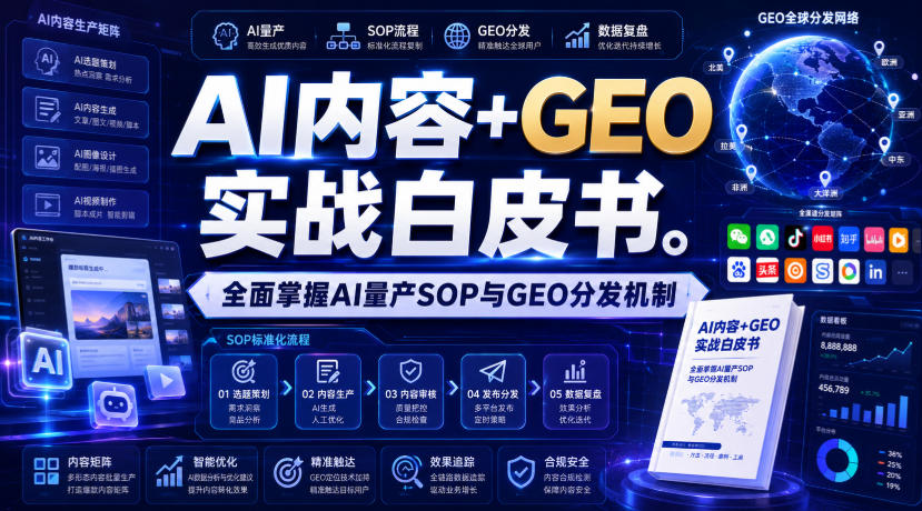 AI内容+GEO实战白皮书，全面掌握AI量产SOP与GEO分发机制【文档】-资源之家