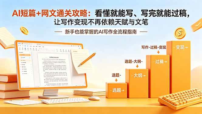 （19655期）AI短篇+网文通关攻略-更新：看懂就能写、写完就能过稿，让写作变现不再依赖天赋与文笔-资源之家