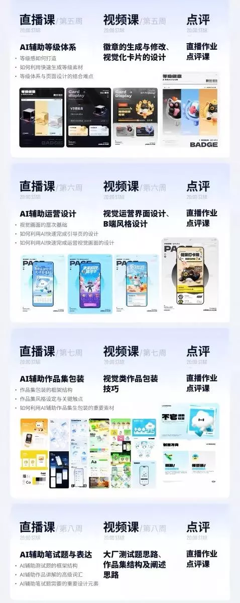 AI+UI系统实战课:十周完整教学|图标IP运营视觉|笔试作品集交互动效全套落地教程-资源之家