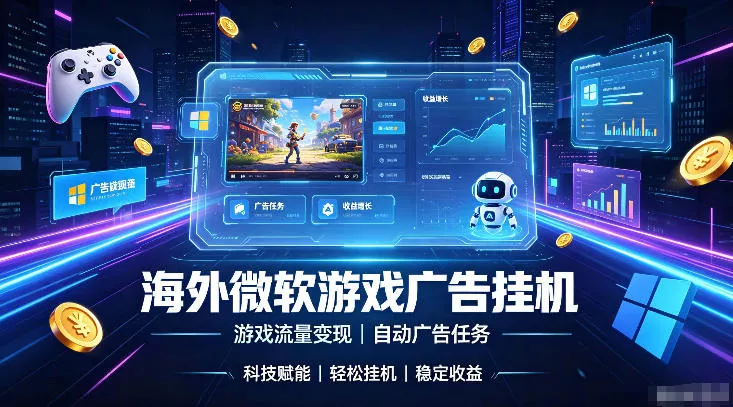 海外游戏广告自动挂G，轻资产海外副业风口，单设备稳定产出500+【揭秘】-资源之家