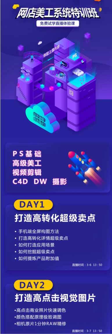 （19435期）网店美工系统精英班-7月：PS基础×主图设计×海报实战×详情页×首页装修×产品修图×视频剪辑×人像精修。-资源之家