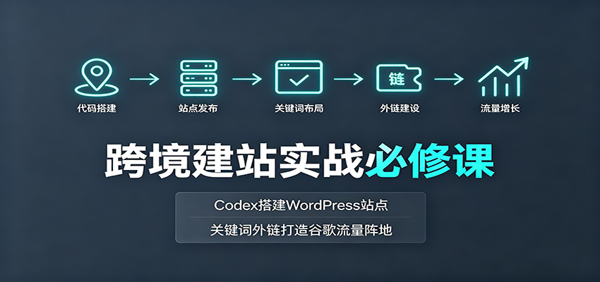 跨境建站实战必修课：Codex搭建WordPress站点，关键词外链打造谷歌流量阵地-资源之家