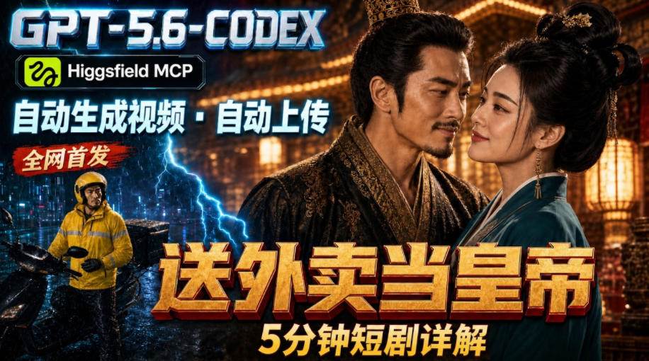 （19540期）GPT-5.6 Codex+Higgsfield MCP：一条指令生成5分钟短剧并自动上传YouTube（油管）-资源之家