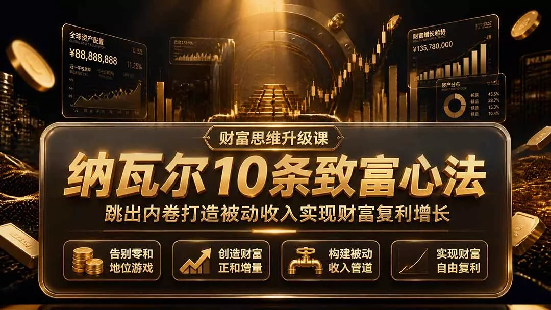 付费文章：纳瓦尔10条致富心法，跳出内卷打造被动收入实现财富复利增长-资源之家