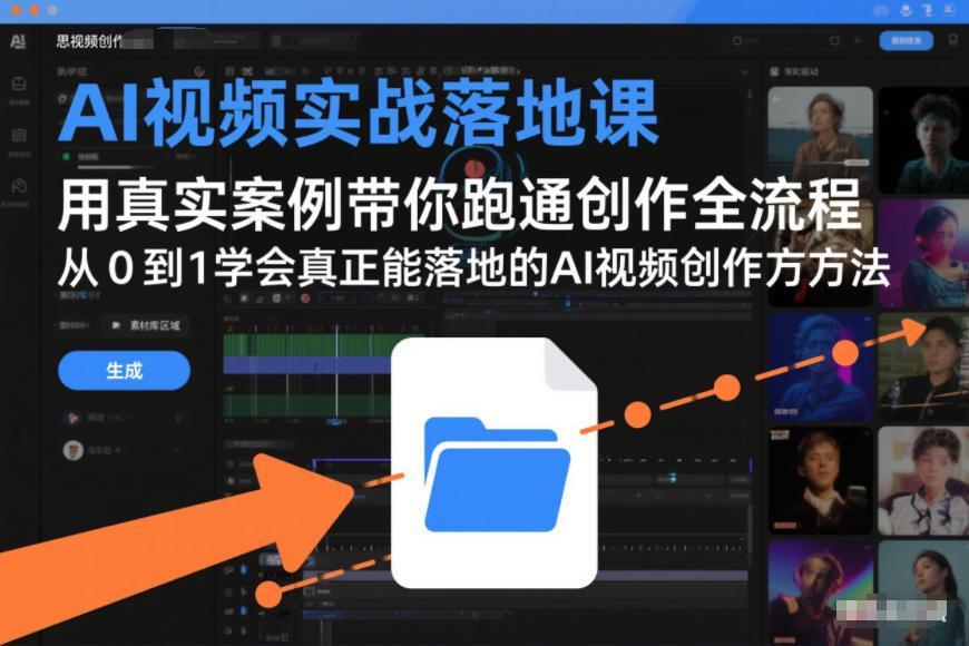 AI视频实战落地课，用真实案例带你跑通创作全流程，从0到1学会真正能落地的AI视频创作方法-资源之家