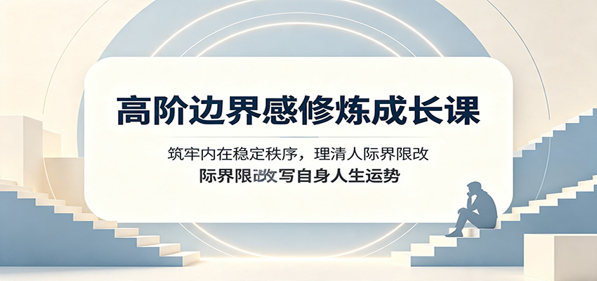 高阶边界感修炼成长课：筑牢内在稳定秩序，理清人际界限改写自身人生运势-资源之家