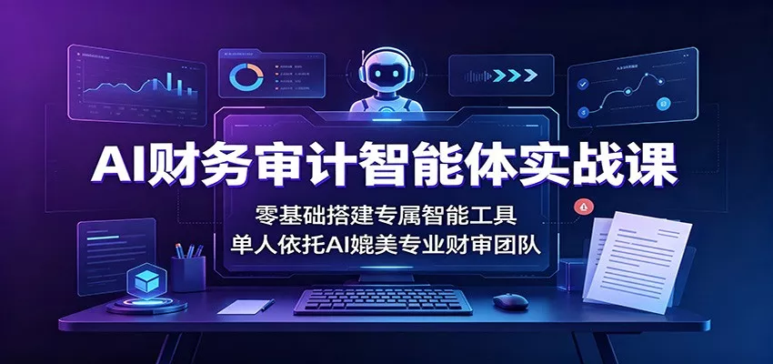 AI财务审计智能体实战课：零基础搭建专属智能工具，单人依托AI媲美专业财审团队-资源之家