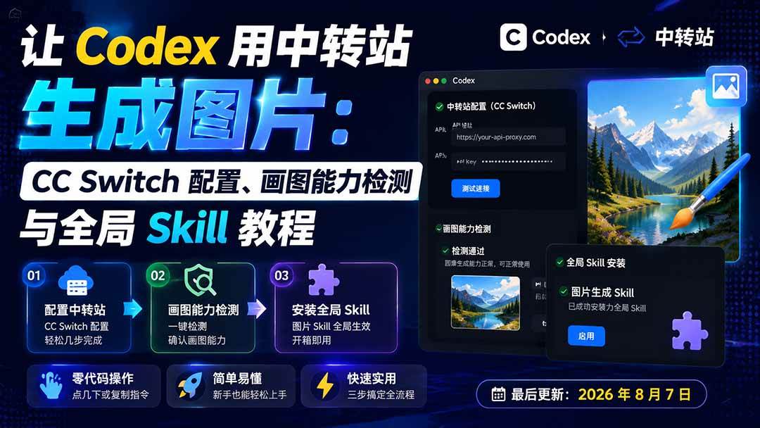（19777期）让 Codex 用中转站生成图片：CC Switch 配置、画图能力检测与全局 Skill 教程-资源之家