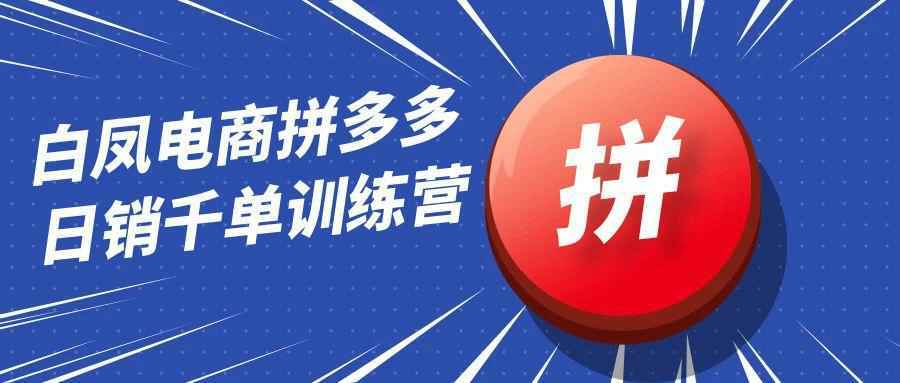 白凤电商拼多多日销千单训练营-资源之家