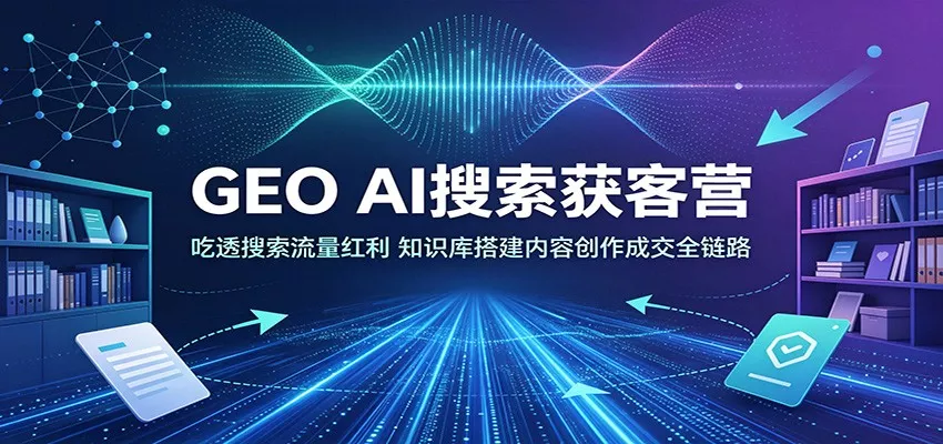 GEO AI搜索获客营：吃透搜索流量红利，知识库搭建内容创作成交全链路-资源之家