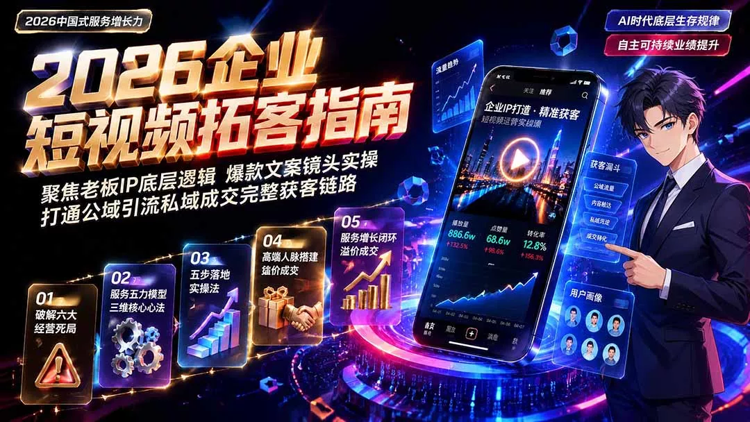 2026AI时代服务增长力实战课-无水印｜五力模型三维心法教学，破解门店客源流失低价内卷实现长效业绩增长-资源之家