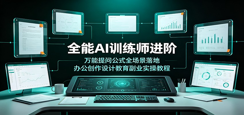 全能AI训练师进阶：万能提问公式全场景落地，办公创作设计教育副业实操教程-资源之家