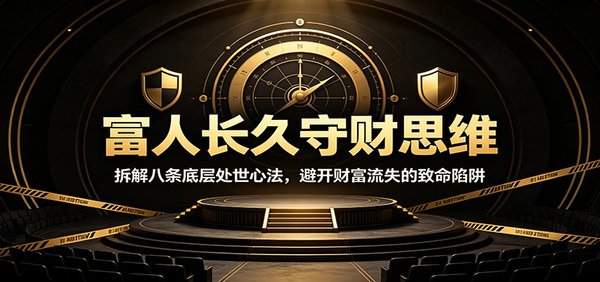 富人长久守财思维：拆解八条底层处世心法，避开财富流失的致命陷阱-资源之家