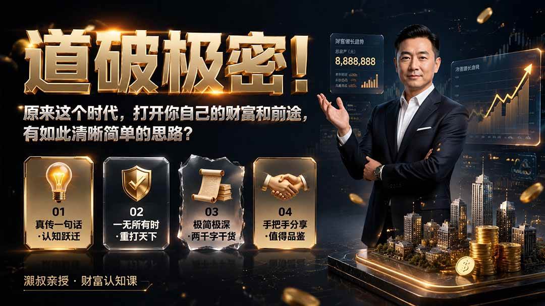 （19661期）付费文章：道破极密！原来这个时代，打开你自己的财富和前途，有如此清晰简单的思路？-资源之家