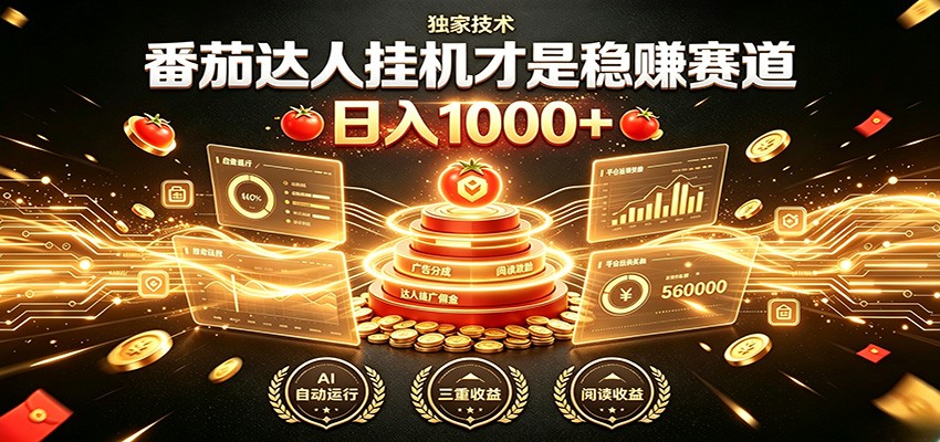 别再瞎找副业!番茄达人挂机才是稳赚赛道 日入1000+-资源之家