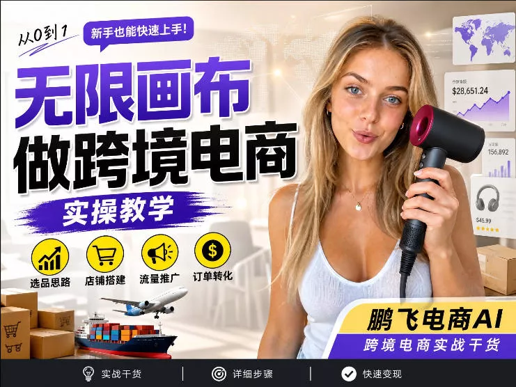 【跨境电商必备】AI无线画布制作商品宣传视频，四步搞定，无线画布工作流，操作简单好上手-资源之家