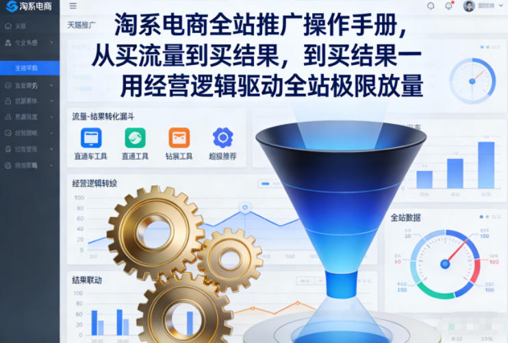 淘系电商全站推广操作手册，从买流量到买结果一用经营逻辑驱动全站极限放量-资源之家