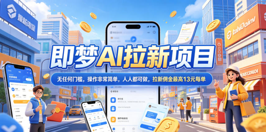 2026年即梦AI拉新项目最新玩法，无任何门槛，操作非常简单，人人都可做，拉新佣金最高13米每单（更新08月07日）-资源之家