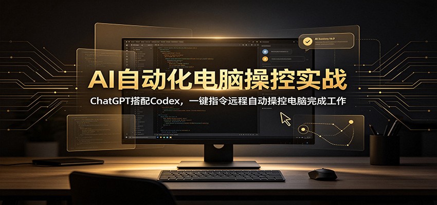 AI自动化电脑操控实战：ChatGPT搭配Codex，一键指令远程自动操控电脑完成工作-资源之家