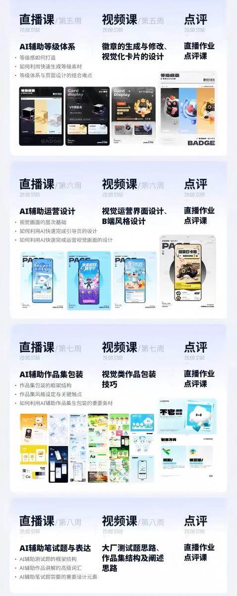 (19378期)AI+UI系统实战课:十周完整教学|图标IP运营视觉|笔试作品集交互动效全套落地教程-资源之家