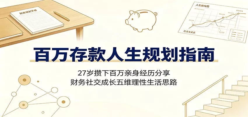 百万存款人生规划指南:27岁攒下百万亲身经历分享,财务社交成长五维理性生活思路-资源之家