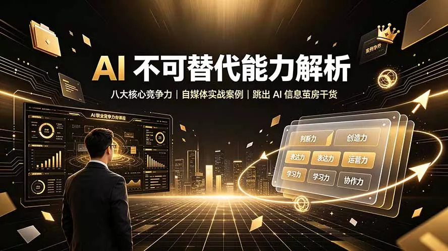 付费文章:AI 不可替代能力解析▸八大核心竞争力|自媒体实战案例|跳出 AI 信息茧房干货-资源之家