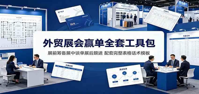 外贸展会赢单全套工具包：展前筹备展中谈单展后跟进，配套完整表格话术模板-资源之家